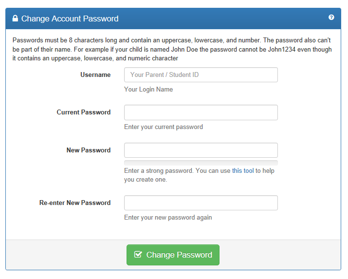 Password Change Tool St Peters